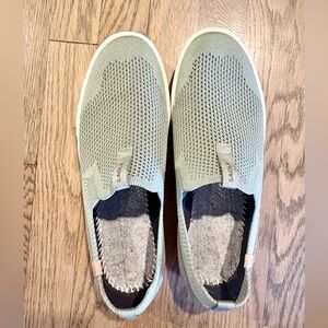 SAOLA Slip-On Knit Loafers in Sage Green - Comfortable Everyday Men’s Shoes